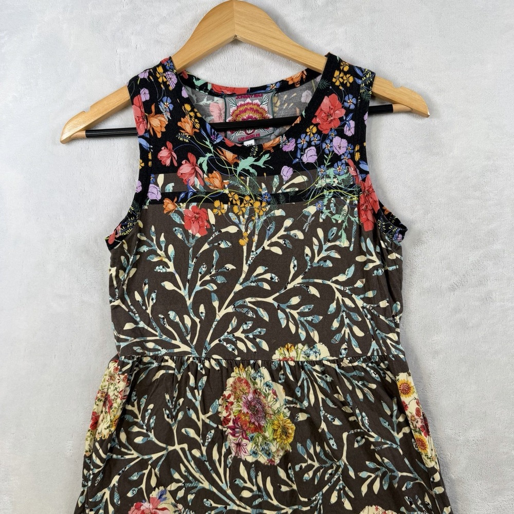 Johnny Was Kashim Easy Fit Tank Dress in Floral Print Stretch Jersey 2XS